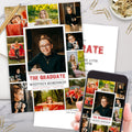 modern senior photo session collage style graduation invitation for high school college university grad party announcements